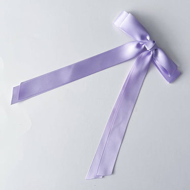 Lavender Satin Bow Hair Clip